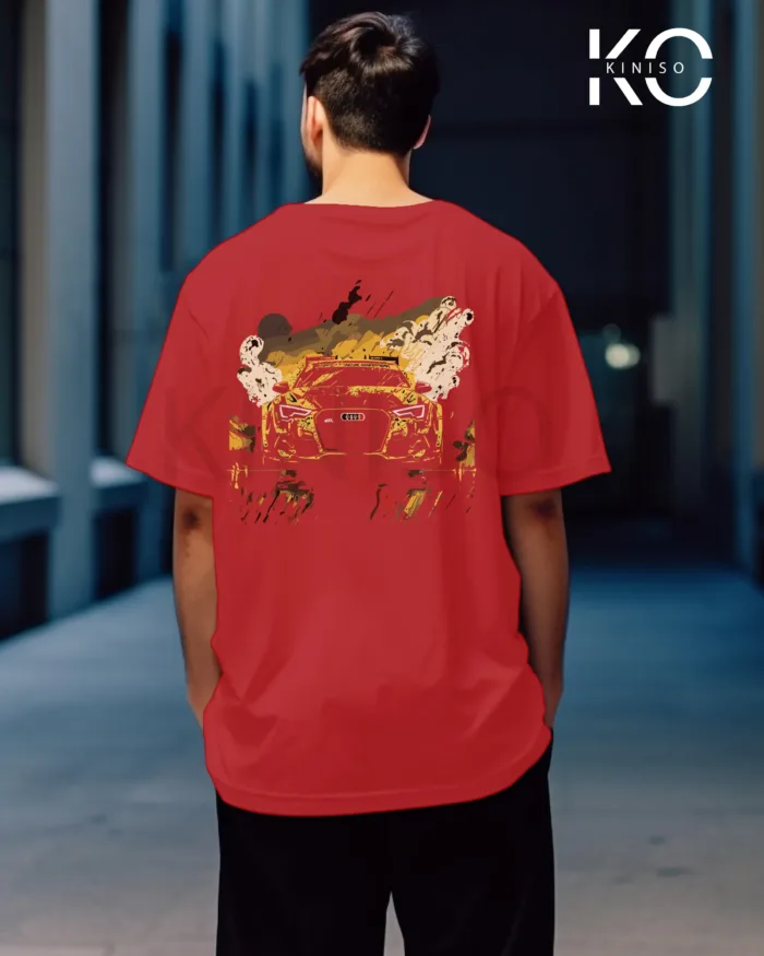 Car Graphic T Shirts for guys with Car Half Back Design - Image 11
